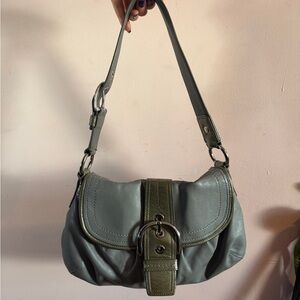 Grey Coach Shoulder Bag